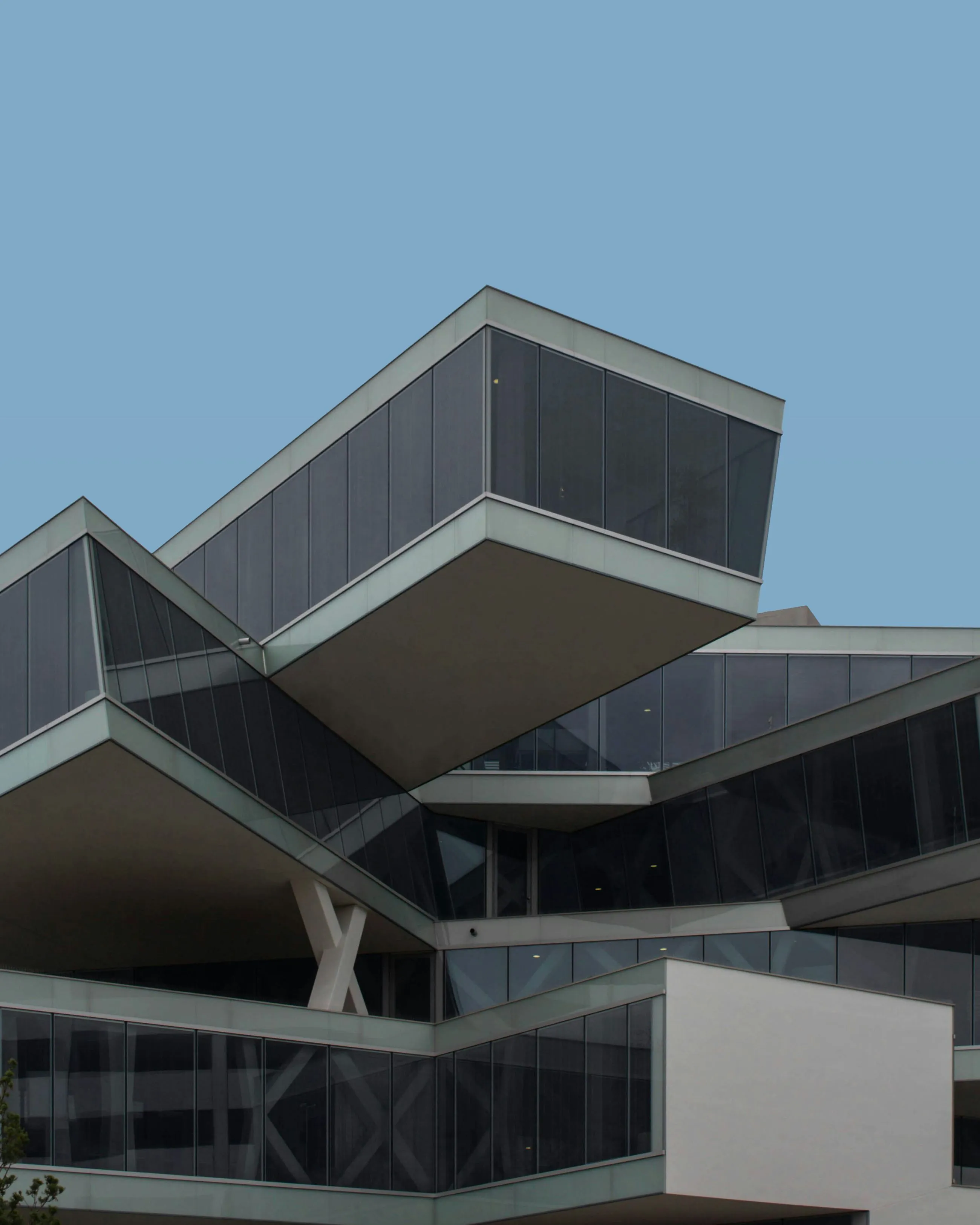 Bold, avant-garde building featuring a fragmented façade and unexpected angles