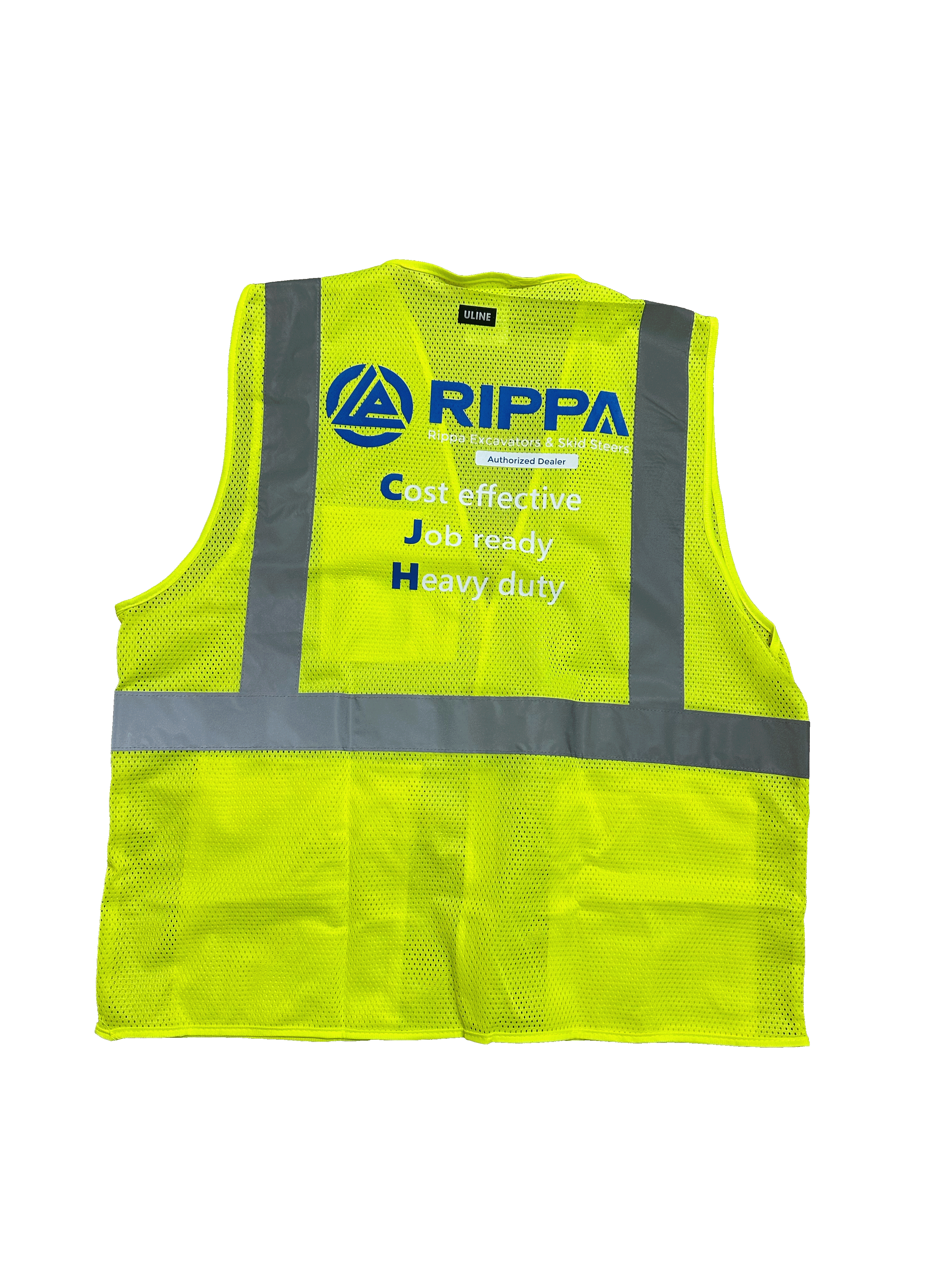 Custom high visibility vest for C & H equipment.