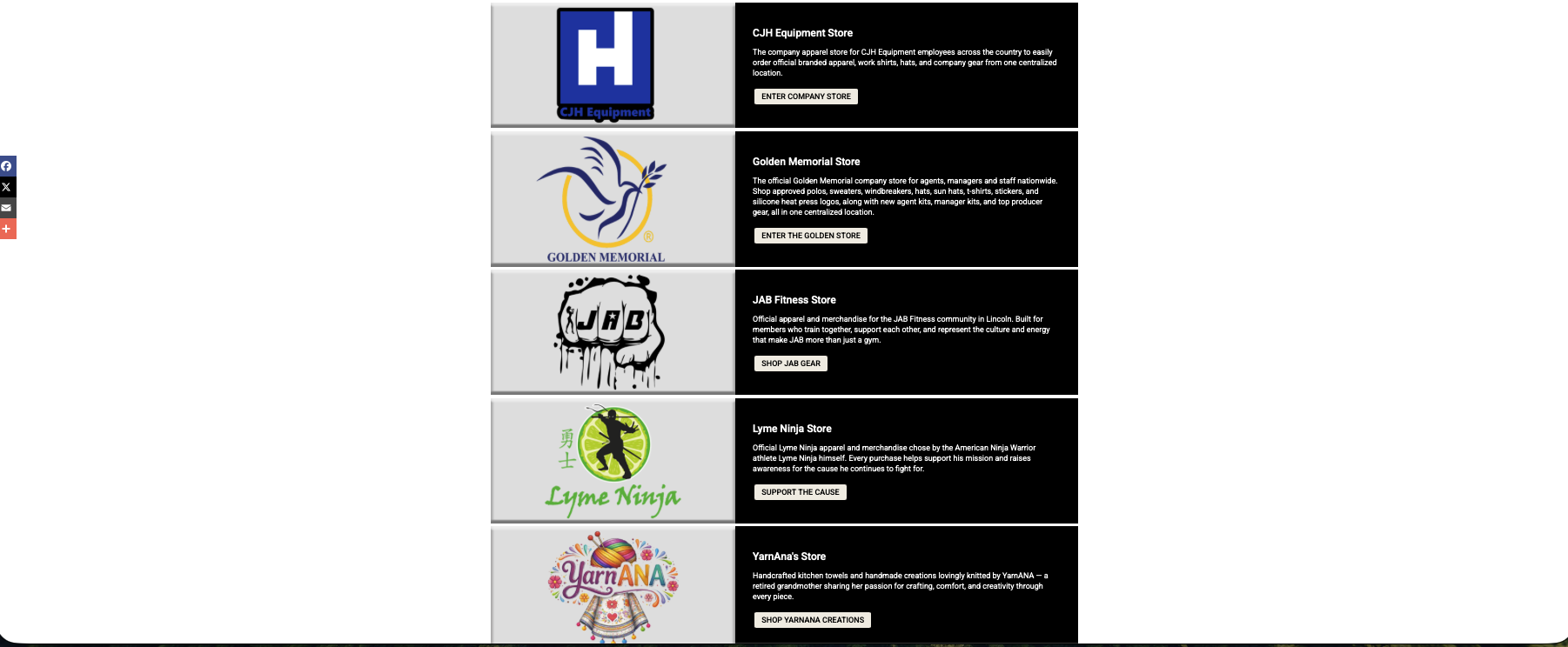 Screen shot of Unissued Strength Print Works Home Screen on Inksoft.