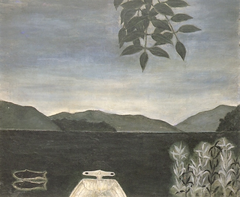 赤穴桂子「みづうみ」1950年 Oil on canvas