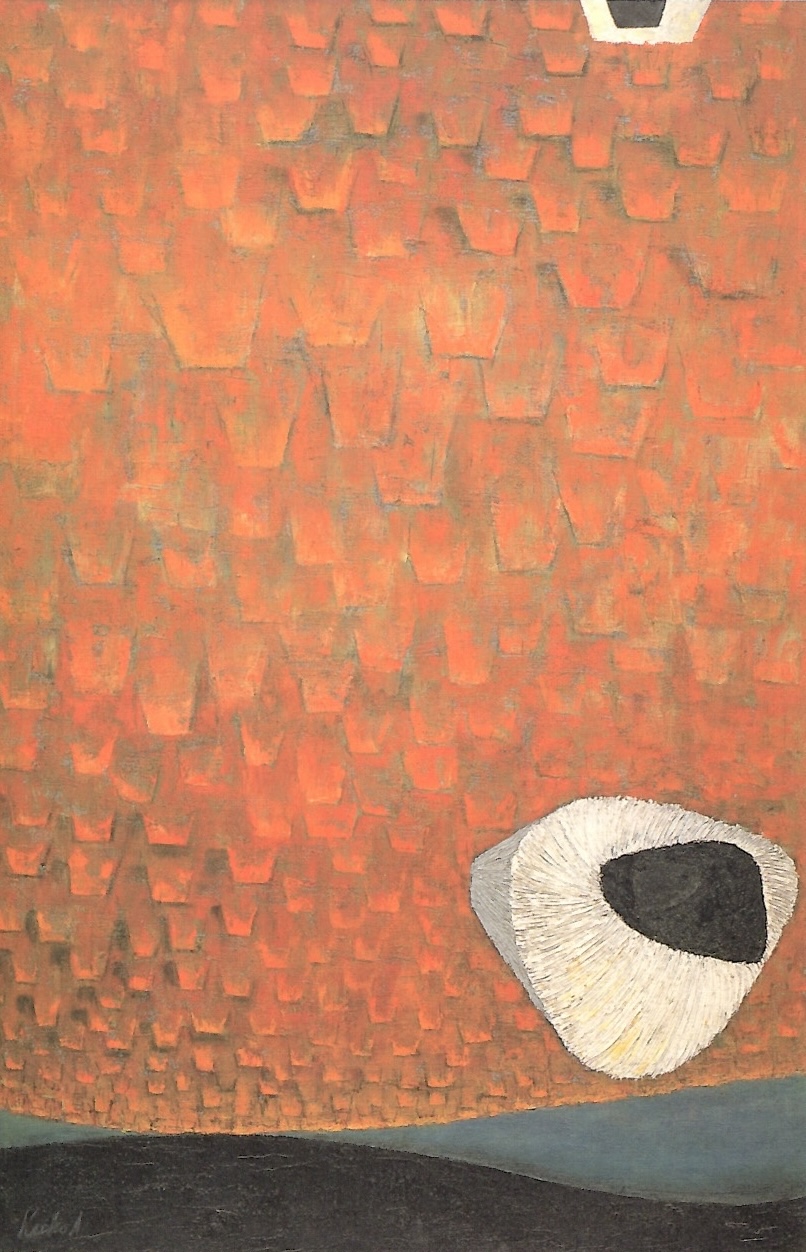 赤穴桂子「彎曲した空間」1957年 Oil on canvas