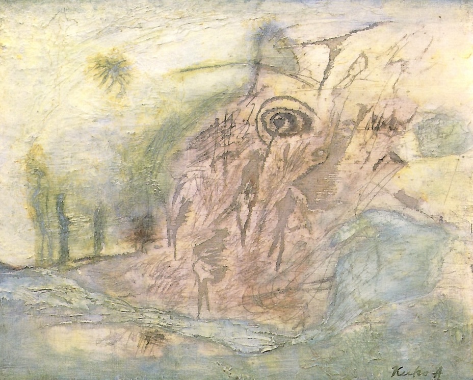 赤穴桂子「白い大気」1981年 Oil on canvas
