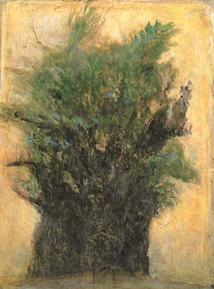 赤穴桂子「オリーブの樹（未完）」1998年 Tempera on board panel