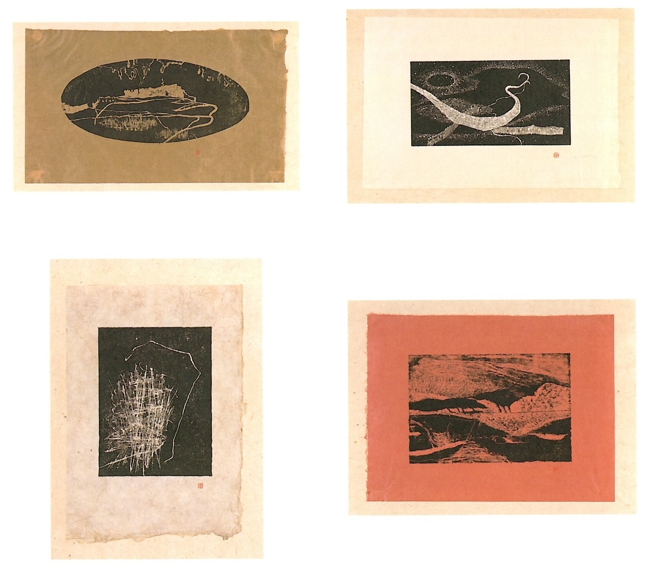 赤穴桂子「李賀の詩による木版画」1985年 Woodcut on paper