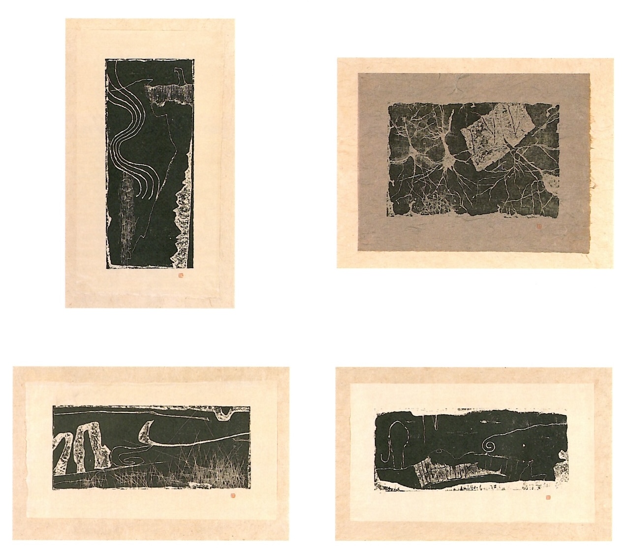 赤穴桂子「李賀の詩による木版画」1985年 Woodcut on paper