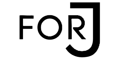 FORJ logo with stylized text.