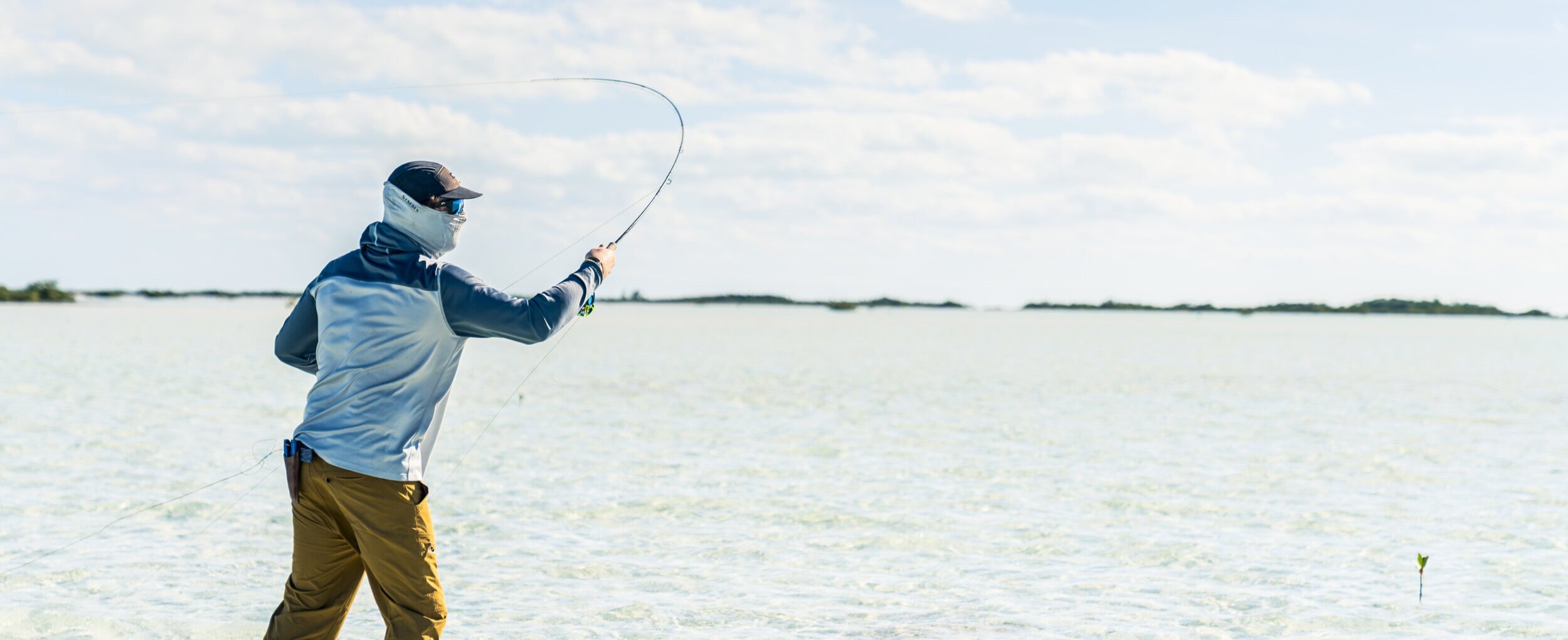 A proper pause on the back cast allows the rod to load with plenty of energy.