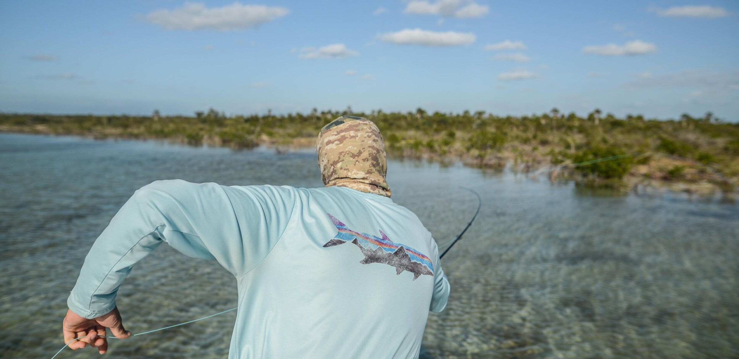 A quick, stealthy cast getting it done as a bonefish creeped into range along the edge of a mangrove.