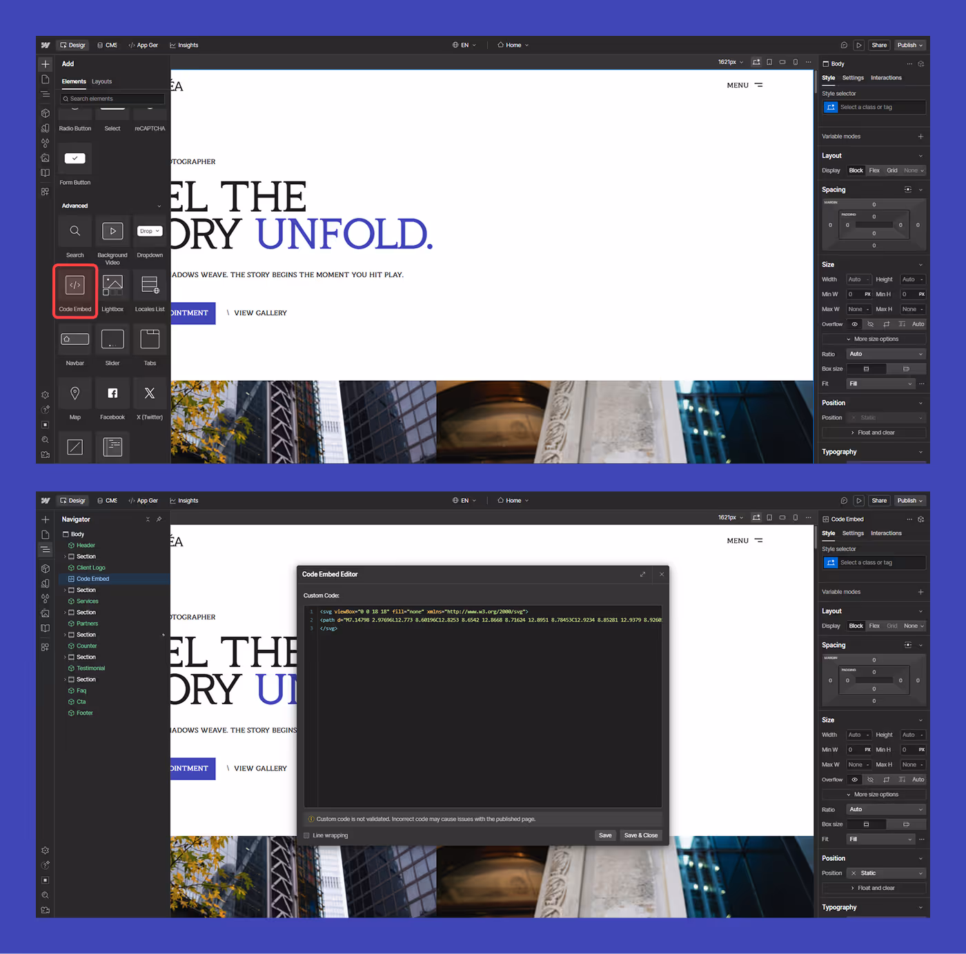 Custom SVG Code
