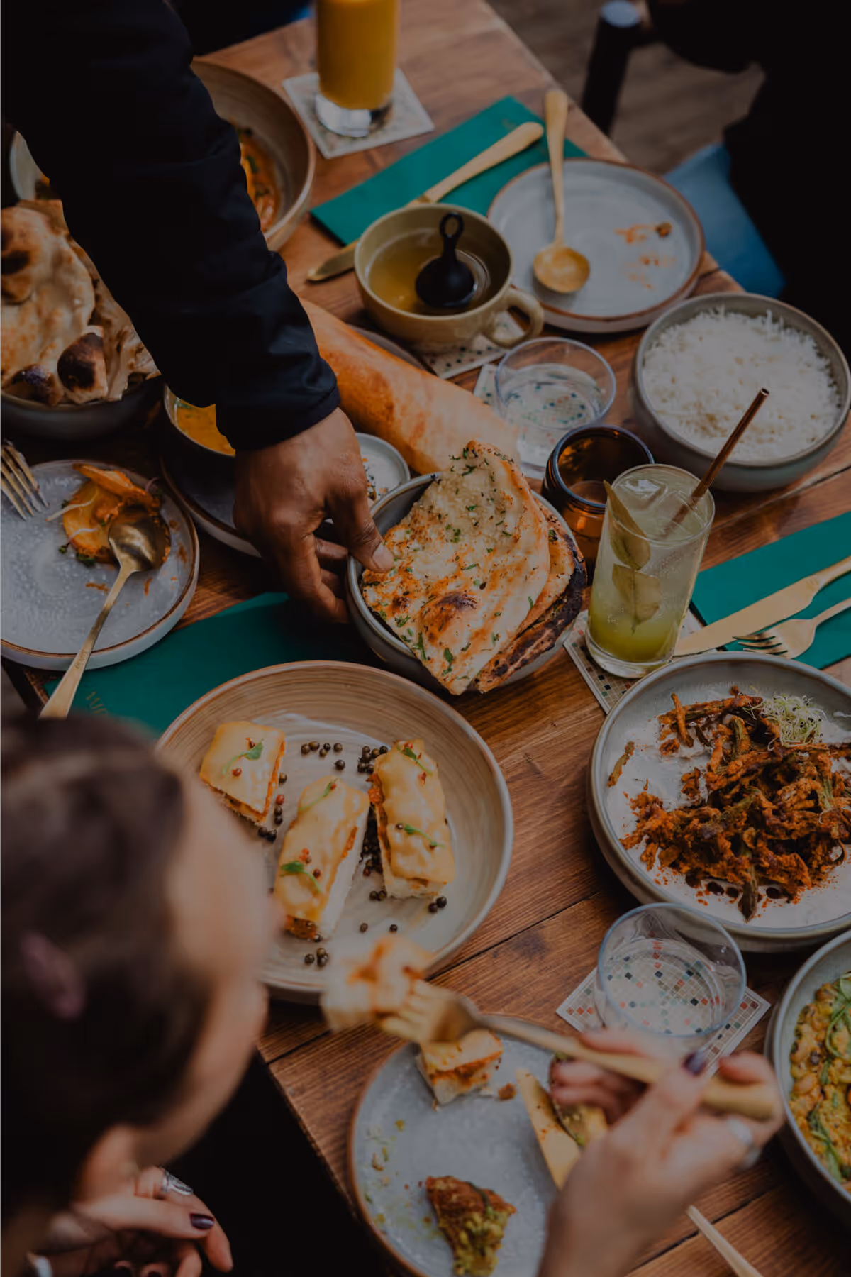 Indian dinner dishes at Miri Mary Amsterdam