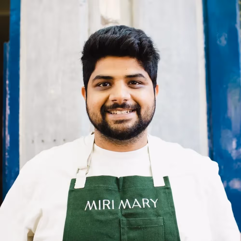 Chef at Miri Mary Indian restaurant Amsterdam