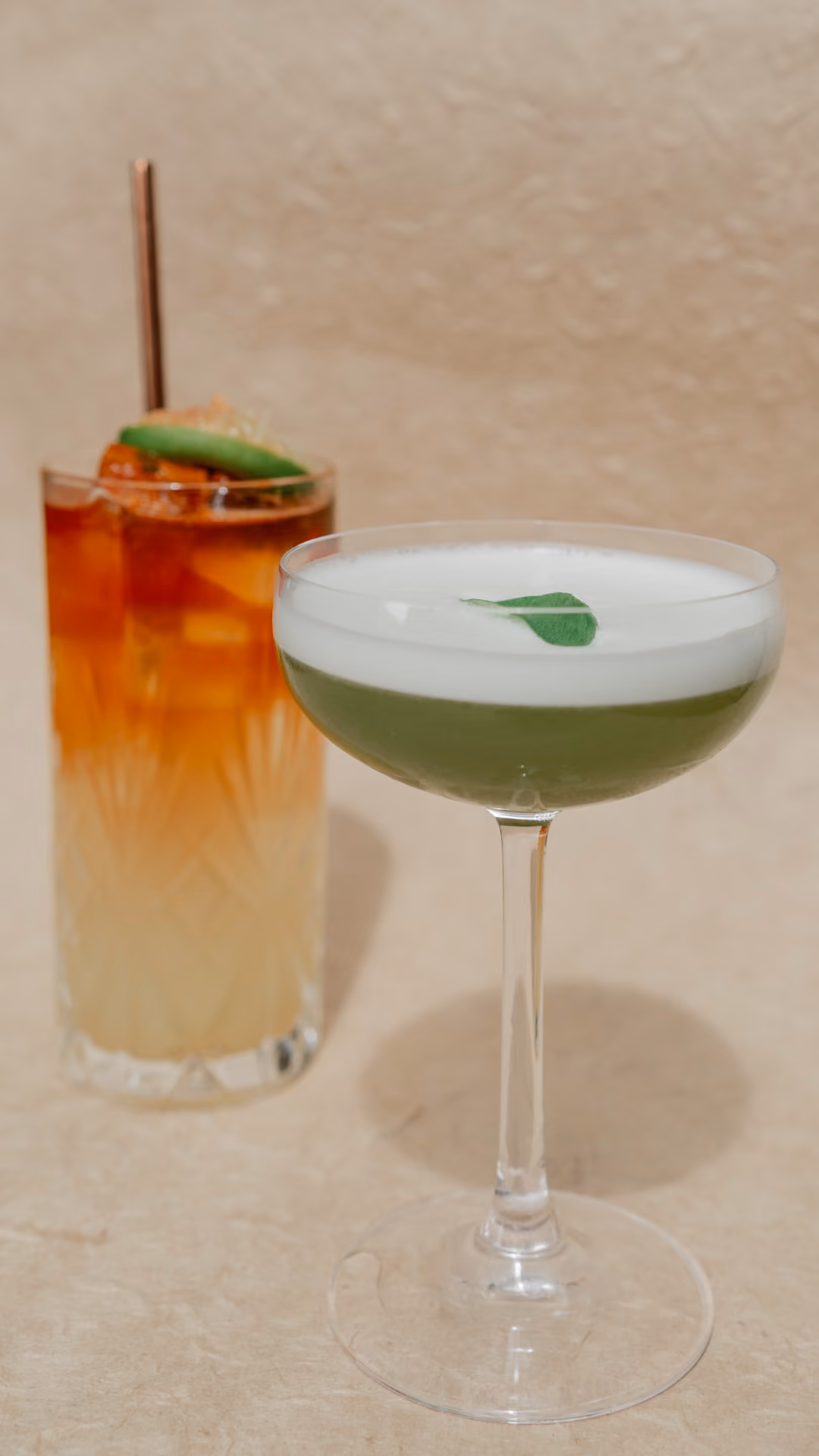 Two signature cocktails served at Miri Mary
