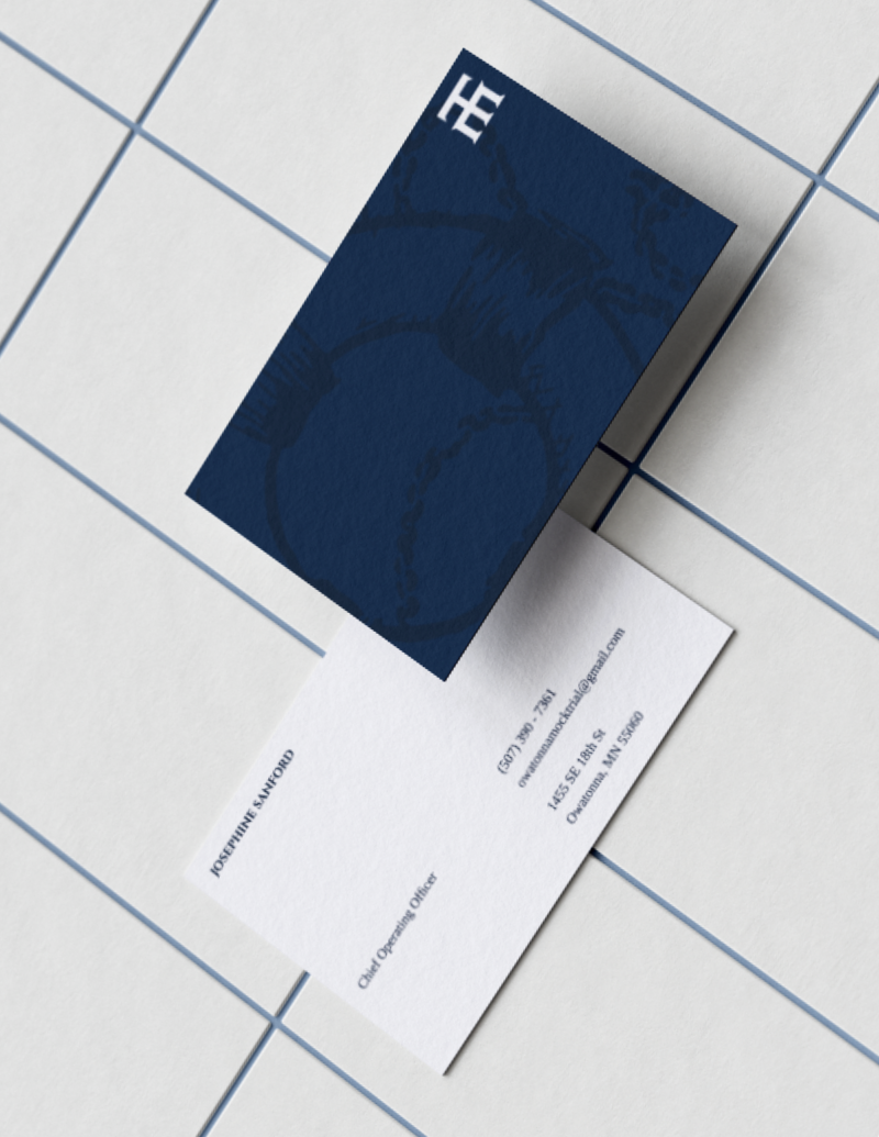Custom design of business cards