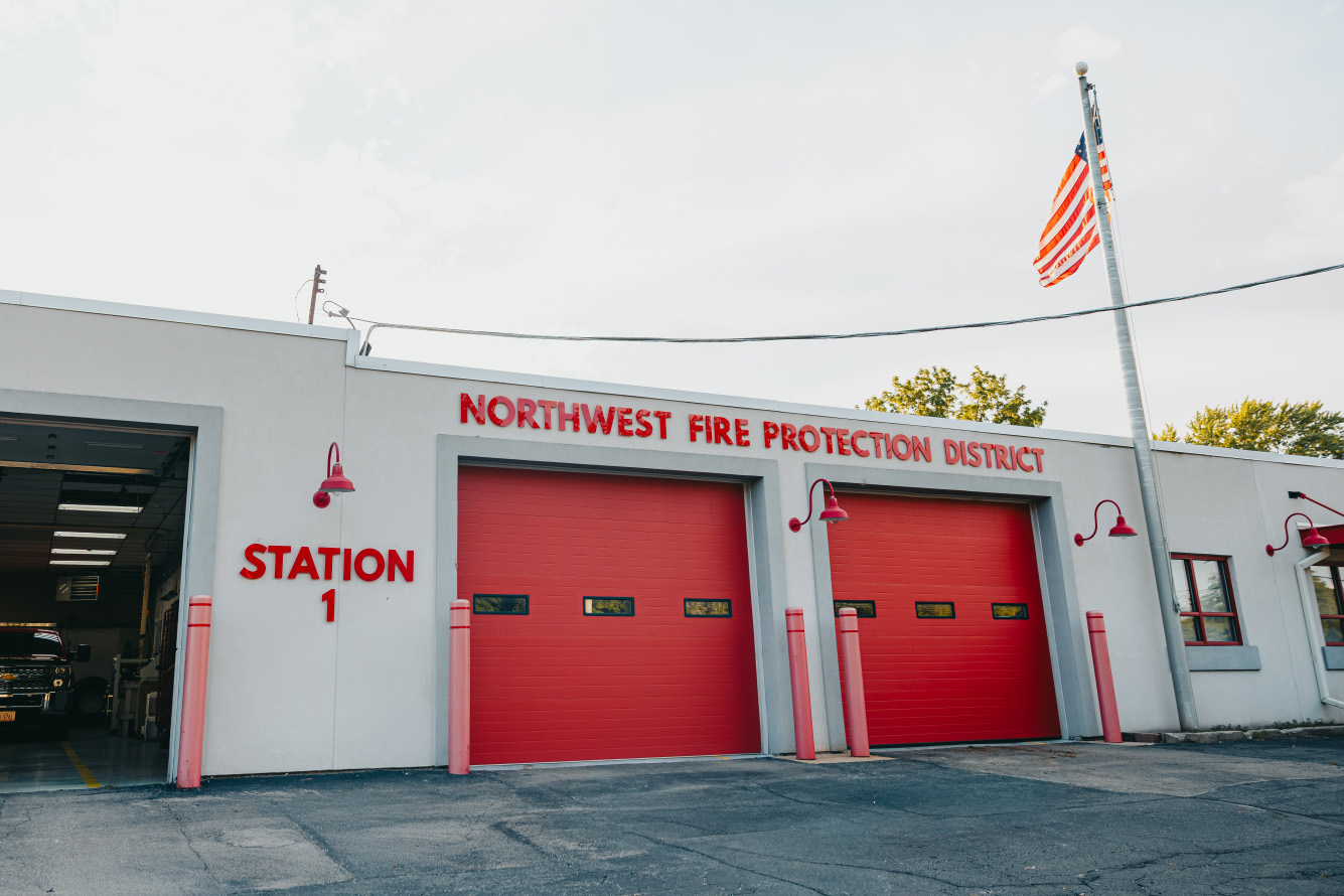 Front of the Northwest Rescue Rockford Westside ambulance station in Rockford, Illinois