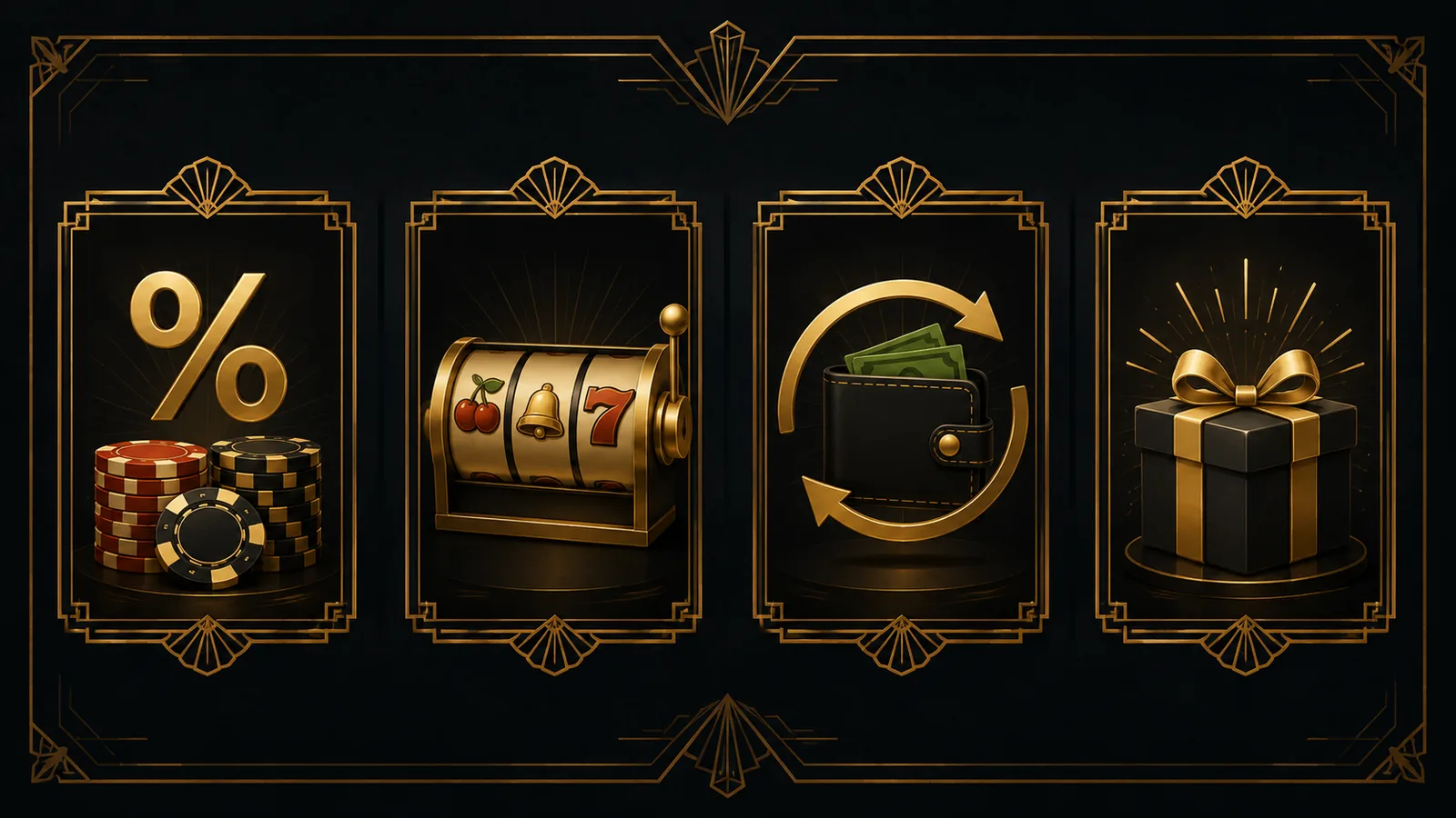 The main C$10 casino bonus types: match bonuses, free spins, cashback and reload offers