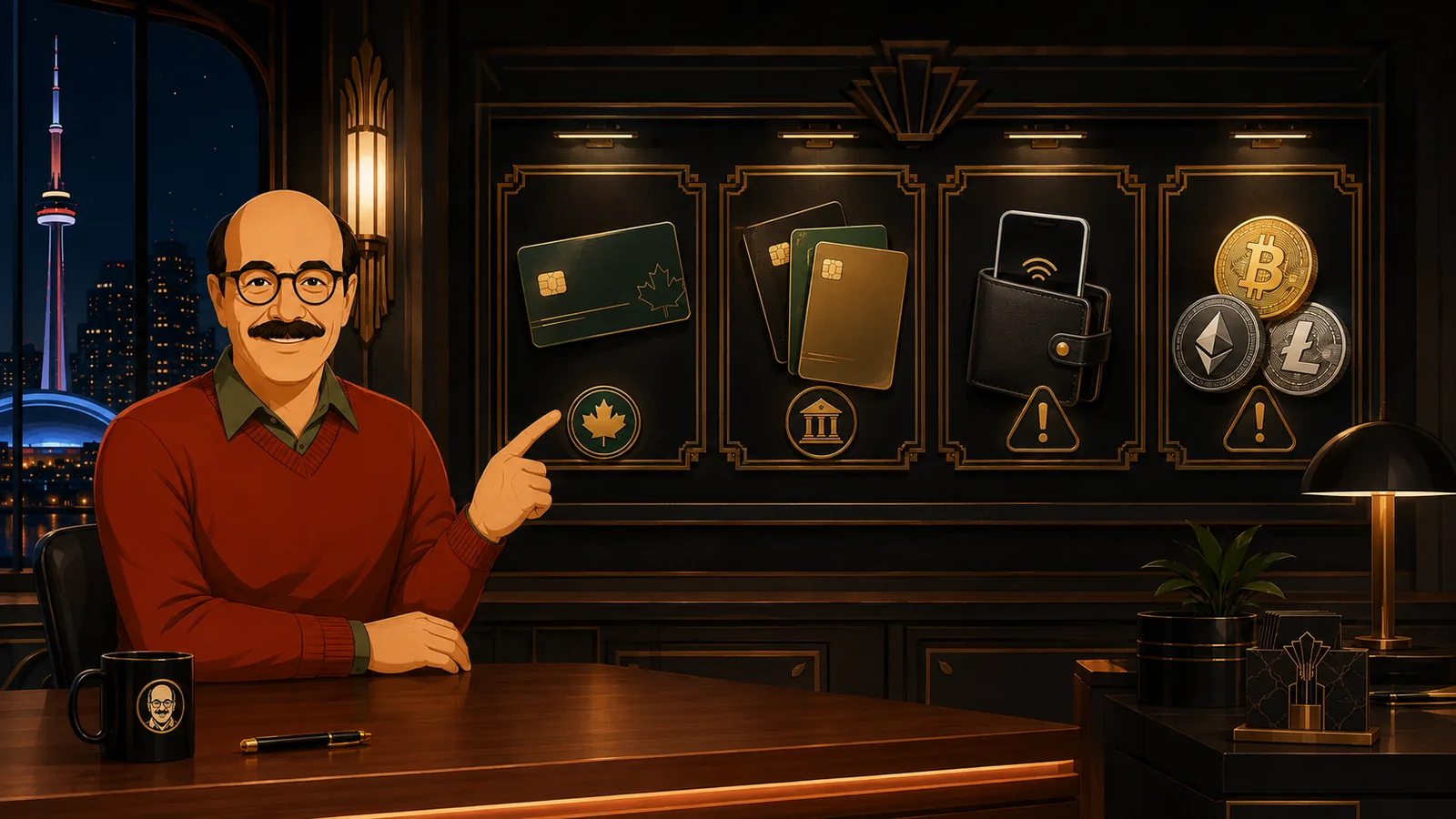 Bankroll Bob pointing to Canadian payment methods for a C$10 deposit, with Interac qualifying and some e-wallets and crypto excluded from the bonus