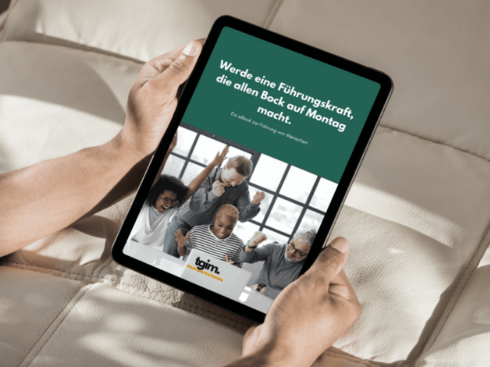 Vorschau des e-Books auf einem Tablet in der Hand