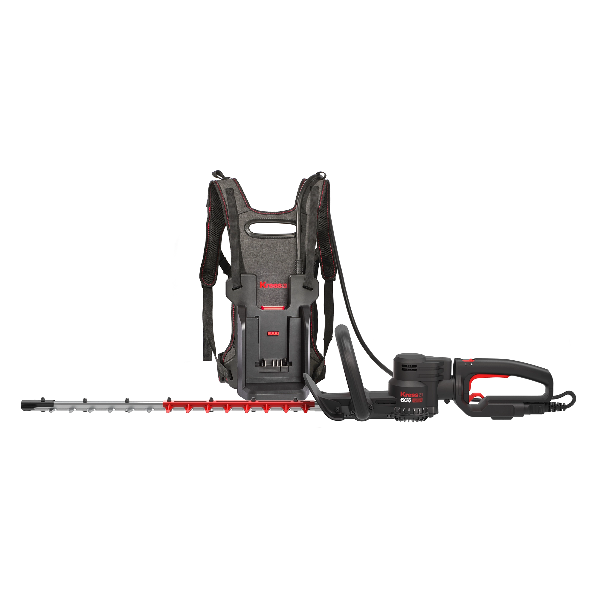 Kress 67 cm cordless brushless backpack hedge trimmer