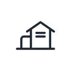 Pixelated icon of a multi-level building with a dark background.
