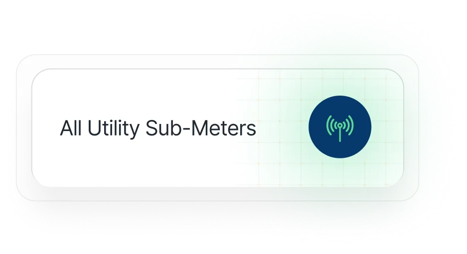 Button labeled All Utility Sub-Meters with a wireless signal icon on the right.