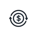 Circular target with concentric rings and a central dot on a black background.