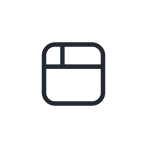 Dark gray floppy disk save icon on transparent background.