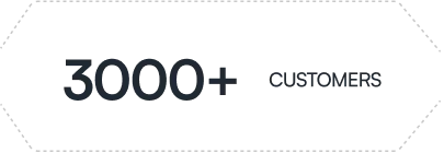 Text reading 3000+ customers indicating a large customer base.