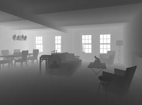 3D Depth Map of a living room by Physicl