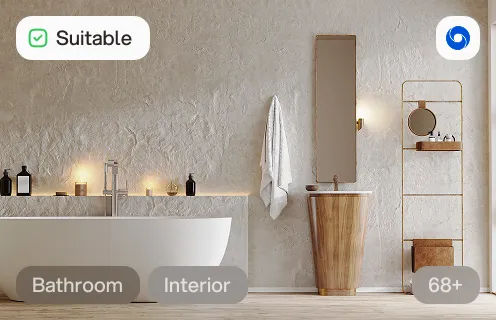 3D scene of a bathroom created by Physicl AI