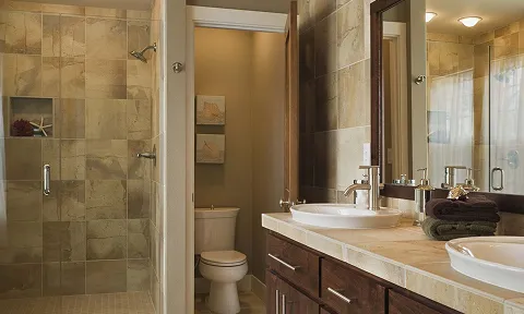 3D scene of a bathroom generated by Physicl AI