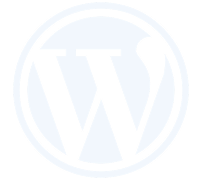 WordPress logo with a stylized letter W inside a circle.