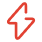 Red lightning bolt icon symbolizing electricity or energy.