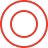 Red target symbol with three concentric circles on a white background.