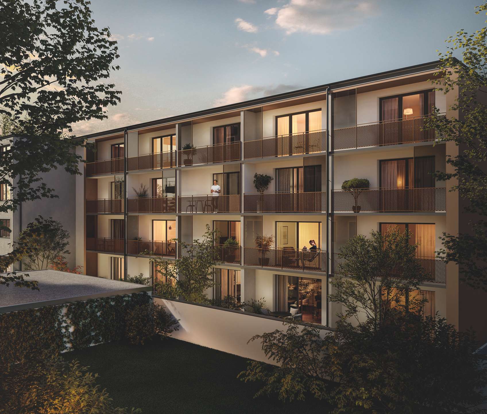 Balkonansicht Seitengebäude