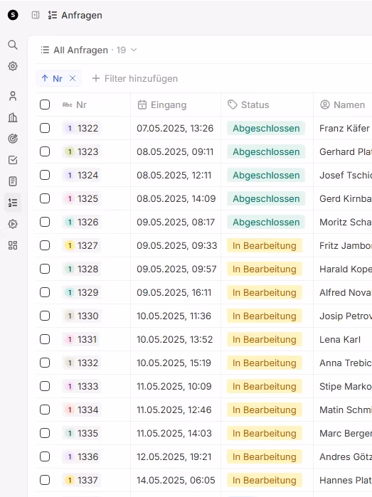 Formulardaten automatisiert in ein CRM übertargen