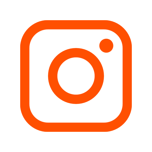 Instagram social media app icon in orange color.