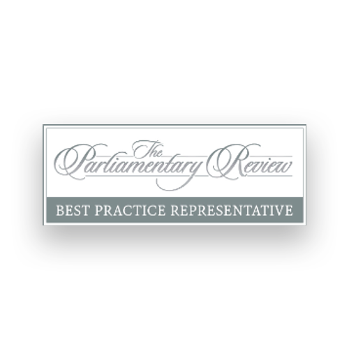 The Parliamentary Review logo with text Best Practice Representative beneath it.