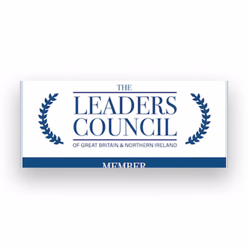 The Leaders Council of Great Britain & Northern Ireland member badge with decorative laurels.