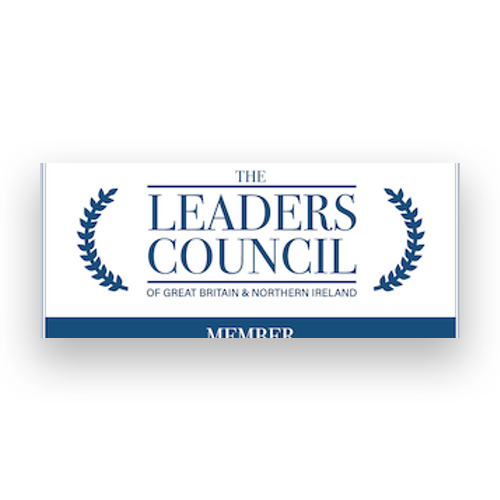 The Leaders Council of Great Britain & Northern Ireland member badge with decorative laurels.