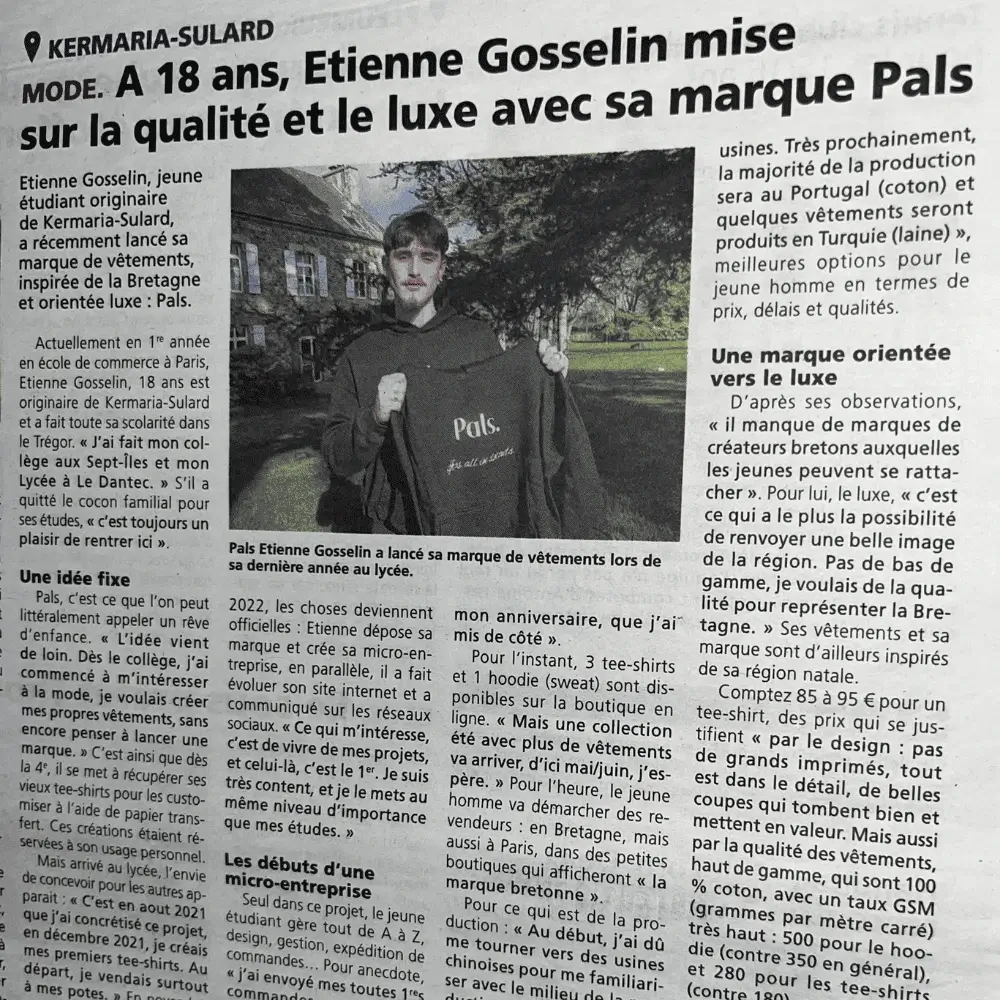 Etienne Gosselin expert en création de marque de vêtements