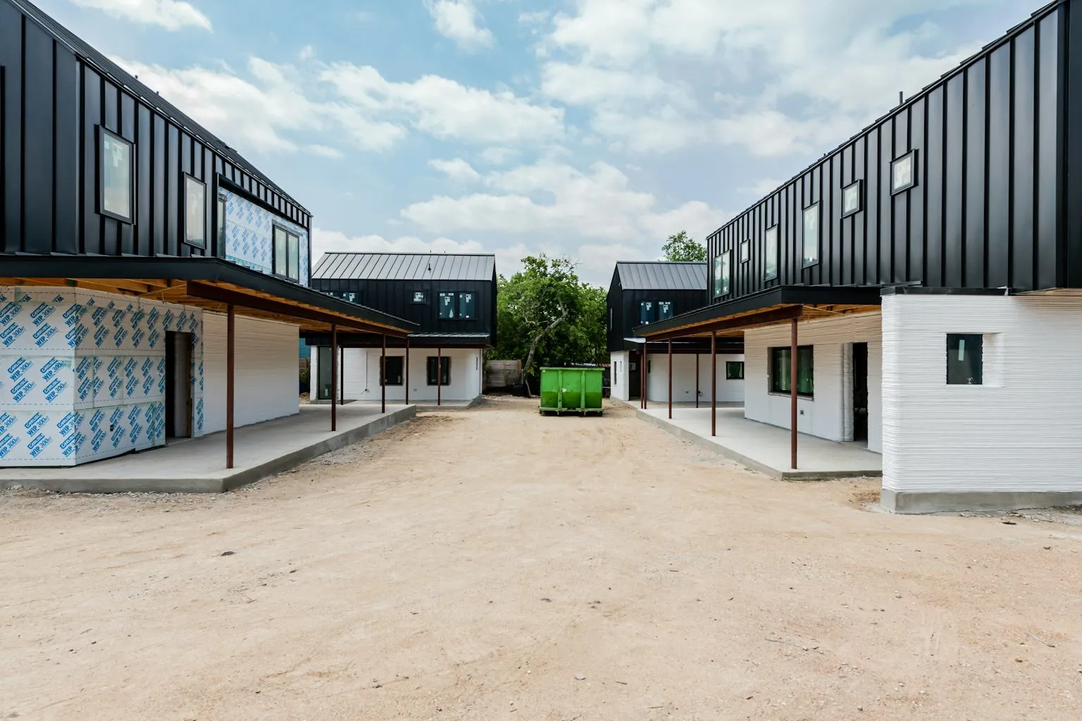 3 Strands ICON First Mainstream 3 D printed Homes Sold In America In progress Construction May2021b jpg