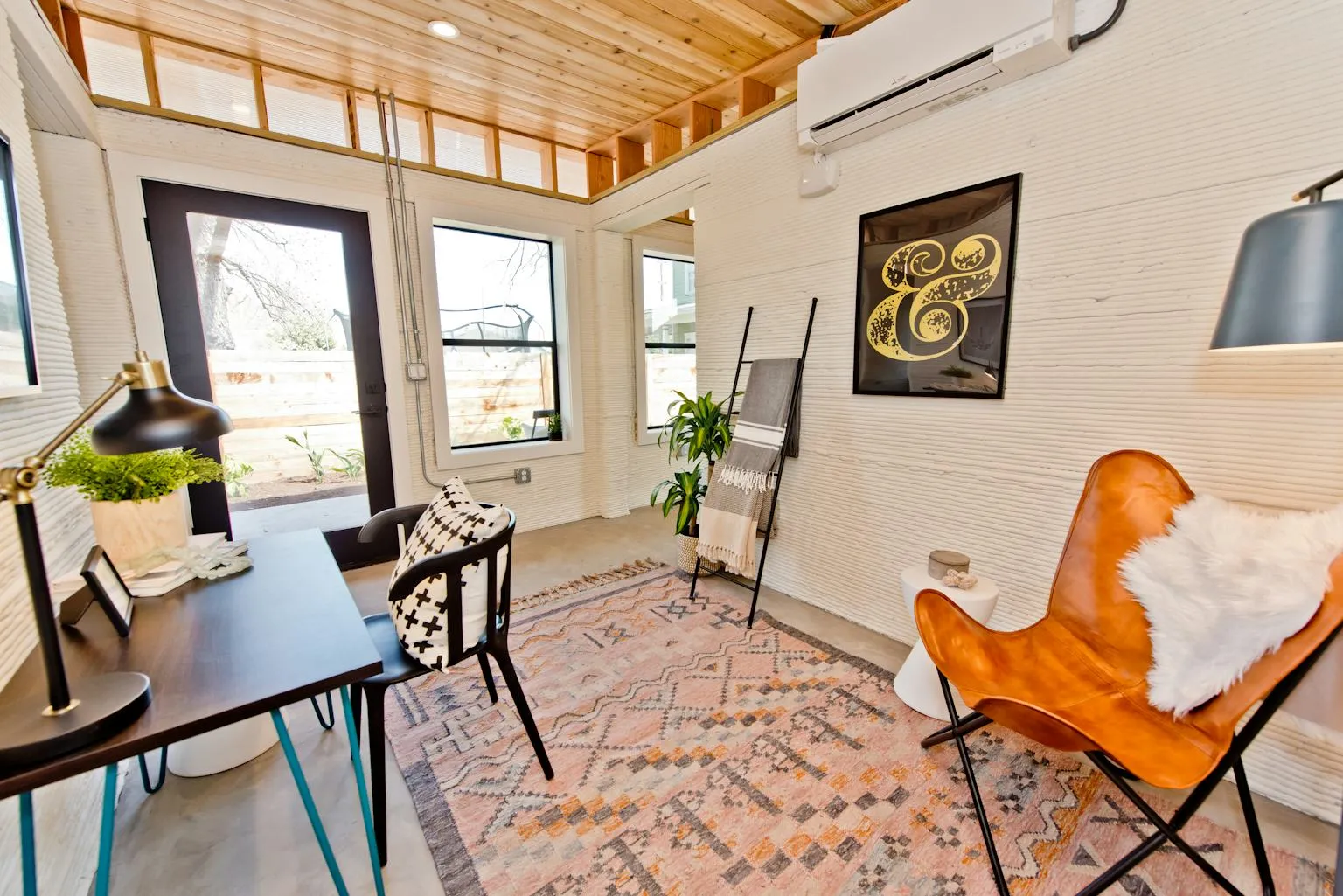 ICON First Permitted 3 D Printed Home Living Room Austin TX March2018 Photo Credit Regan Morton Photography