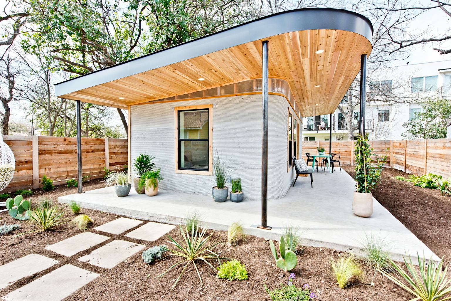 ICON First Permitted 3 D Printed Home Austin TX March2018 Photo Credit Regan Morton Photography