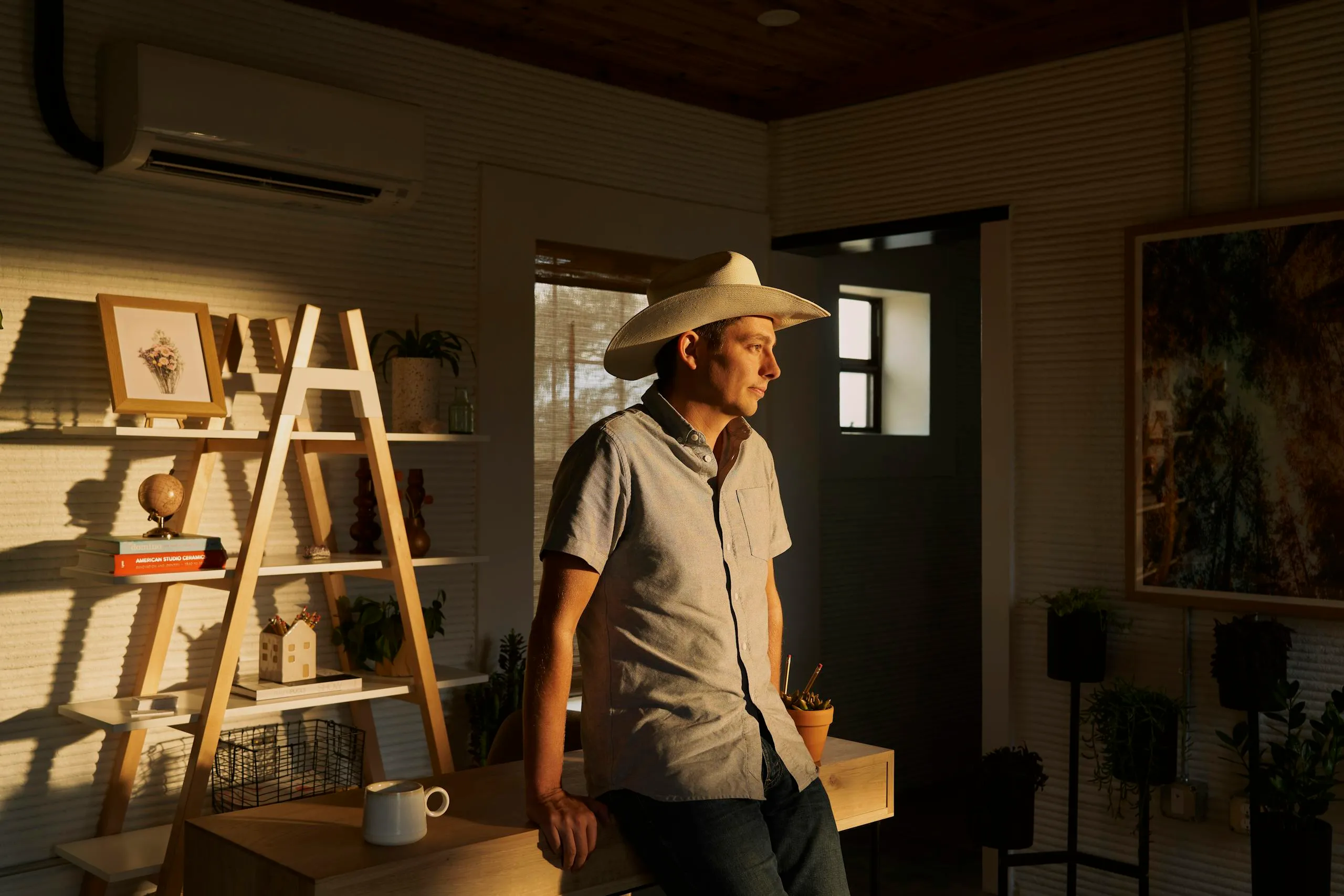 ICON Co founder CEO Jason Ballard in Welcome Center Community First Village 2019 Credit Philip Cheung