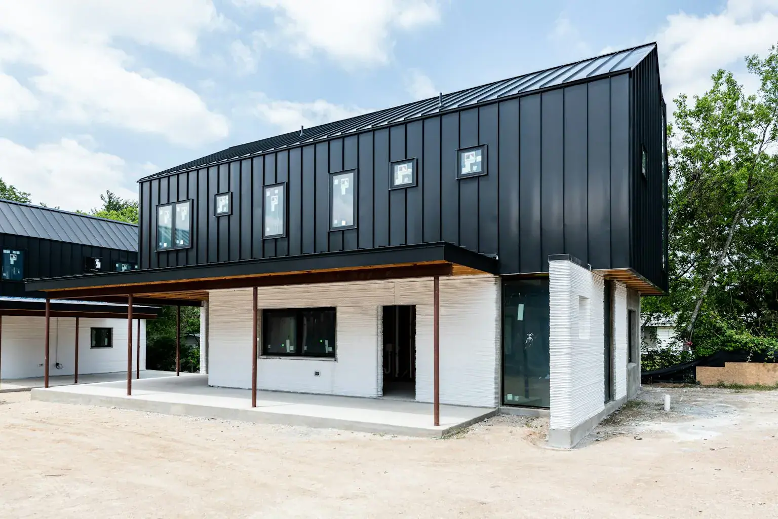3 Strands ICON First Mainstream 3 D printed Homes Sold In America In progress Construction May2021