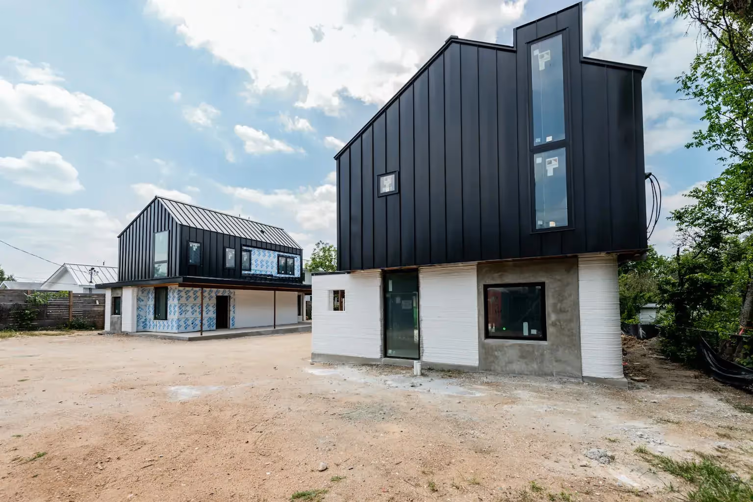 3 Strands ICON First Mainstream 3 D printed Homes Sold In America In progress Construction May2021c jpg