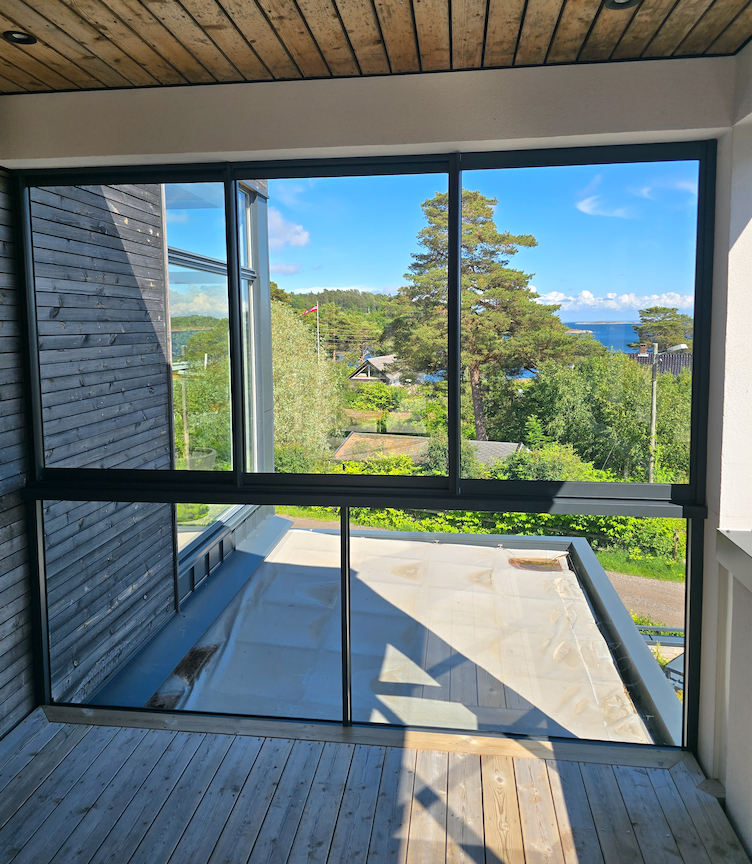 Innglassing vegg fra Centrum Glass