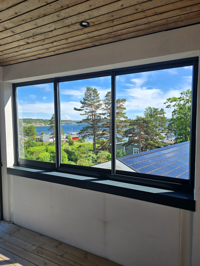 Innglassing av vindu gjort av Centrum Glass