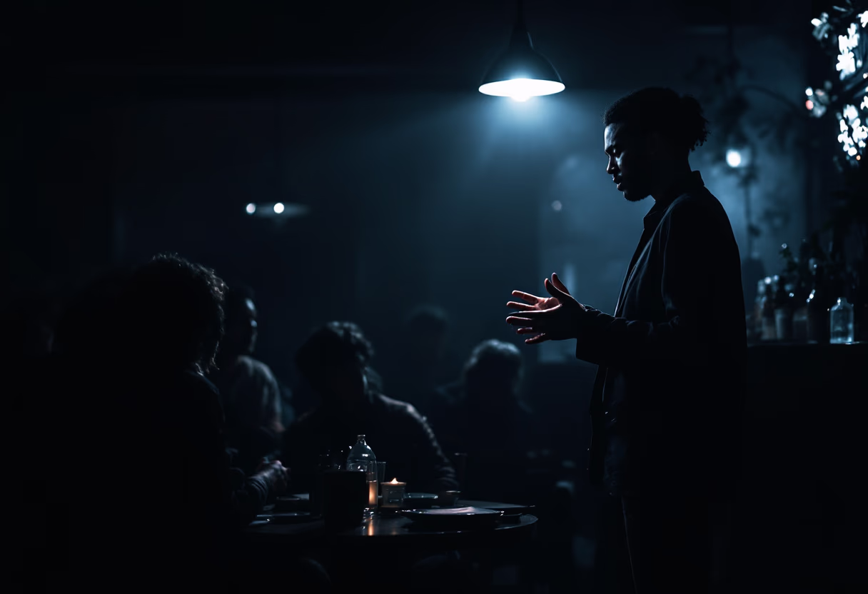 image of event at cafe