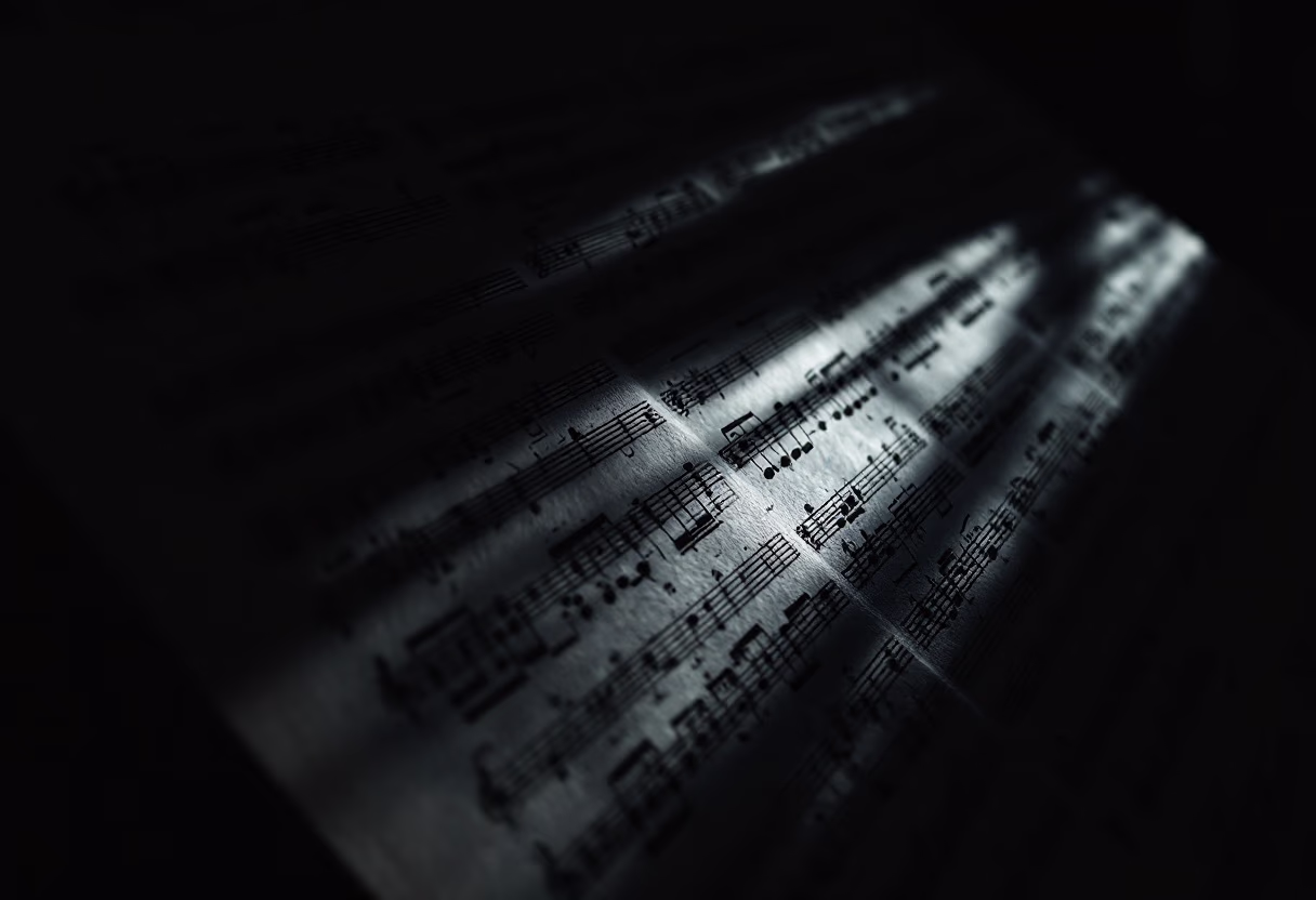 image of music sheets on a stand
